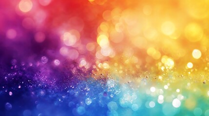 A dazzling cosmic-inspired bokeh scene with radiant rainbow hues symbolizing pride, inclusivity, and celebration. Vibrant, dreamy, and uplifting for creative design.