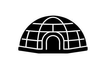 Fototapeta premium Igloo Icon Silhouette. Perfect Winter Illustration Design