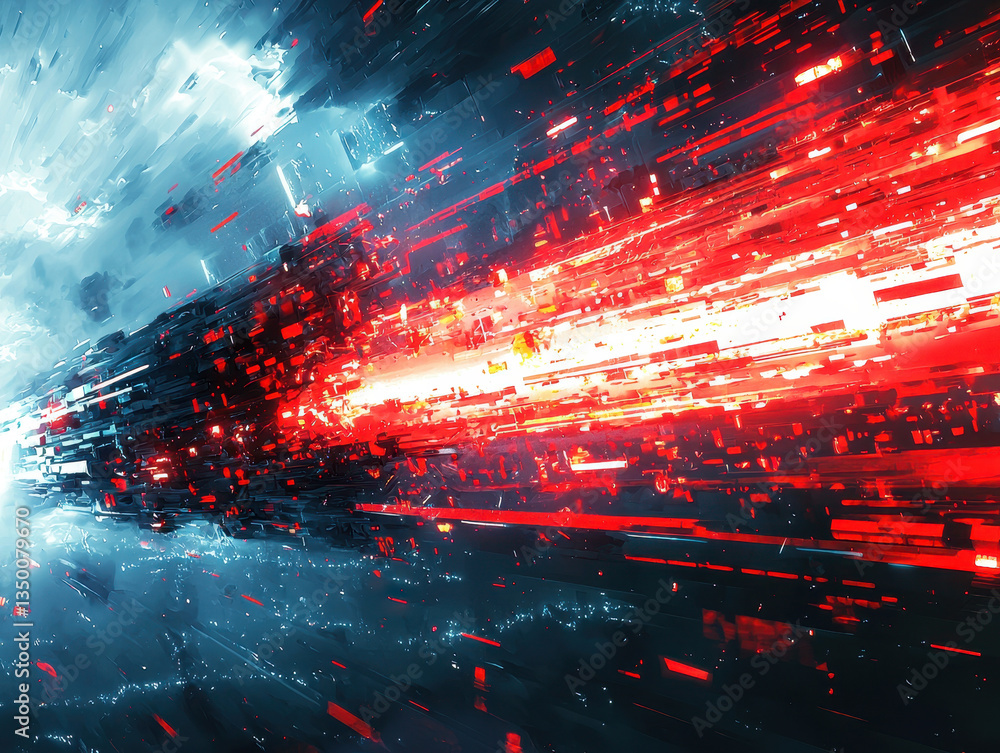 Poster dynamic clash of chaotic red cyber attacks against structured blue defenses in an abstract digital b