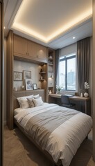Cozy Modern Bedroom Design with Natural Light and Minimalist Décor