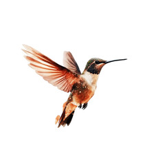 Fototapeta premium Hummingbird in Flight Vibrant Abstract Background Graceful Motion