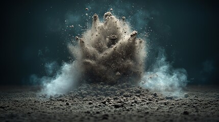 Explosive soil eruption