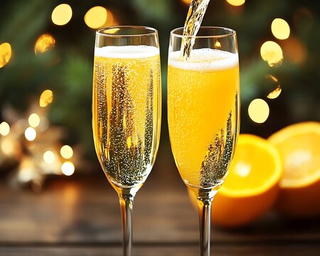 Festive Champagne Toast for Holiday Cheer.