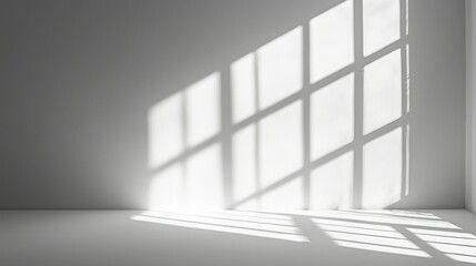 Fototapeta premium Abstract Play of Light and Shadow in Minimalist Interior Space