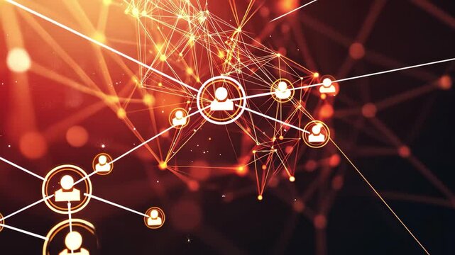 Abstract technology background featuring space for logo placement and dynamic network design, 4K Abstract Technology Background With Logo Space