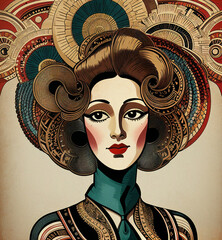 Vintage Advertisement Lady