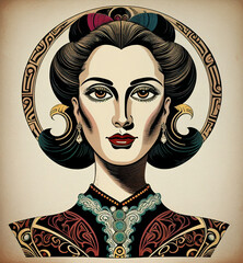 Vintage Advertisement Lady