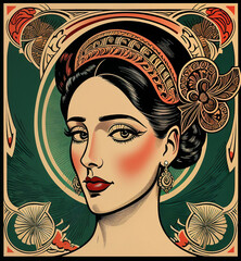 Vintage Advertisement Lady