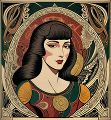 Vintage Advertisement Lady