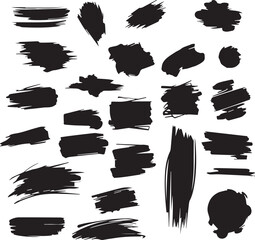 Black brush strock set 