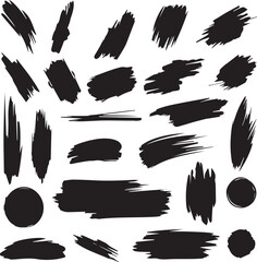 Black brush strock set 