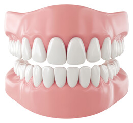 Fototapeta premium PNG White teeth illustration realistic dentistry.