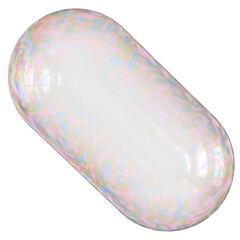 Transparent Capsule with Colorful Swirls