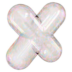 3D Glossy Cross-Shaped Design