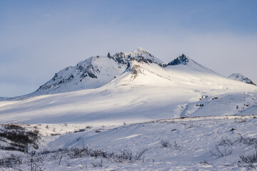 Beautiful view of Skaftafellsjökull glacier and surrounding area in Skaftafell National Park (South Iceland)