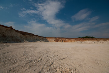 Open pit for the extraction of marl for the production of cement.