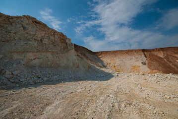 Open pit for the extraction of marl for the production of cement.