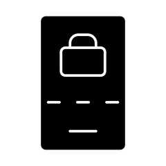 authentication glyph icon