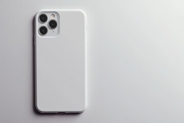 Blank white phone case on a clean surface for customization options
