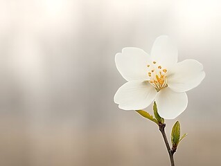 Obraz premium Delicate White Blossom for Soft Spring Bloom.