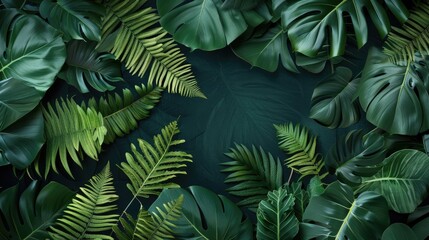 Tropical Green Leaf Arrangement