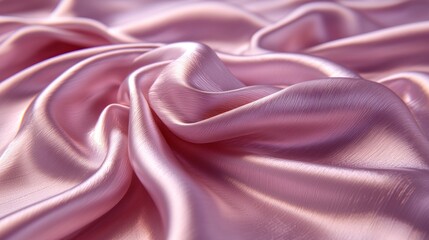 Fototapeta premium Soft, draped pink silk fabric