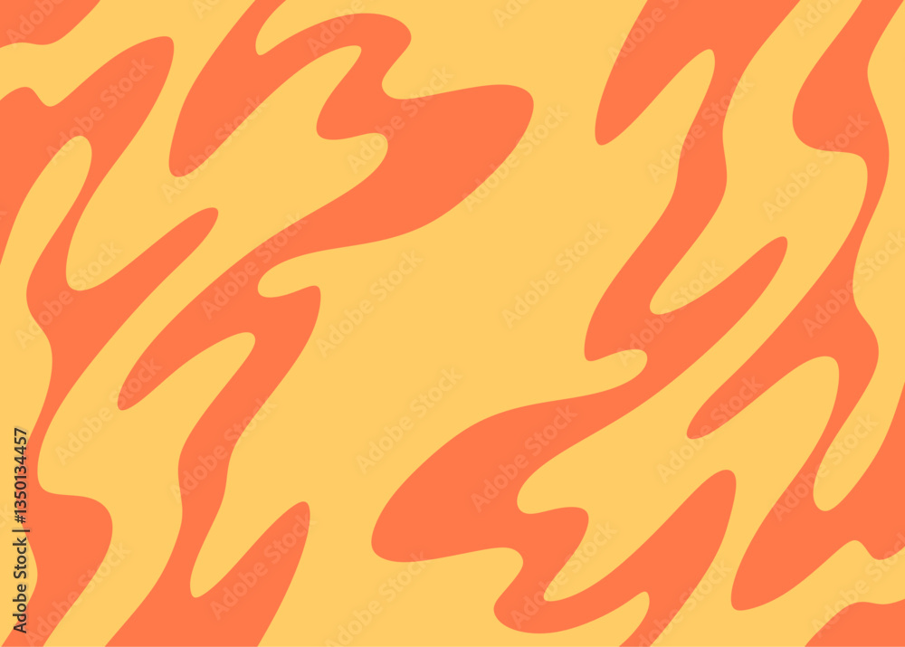 Poster abstract background with simple wavy line pattern and with some copy space area