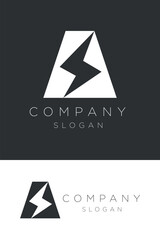 Minimal A letter logo template, New A branding logo, Creative A logo.