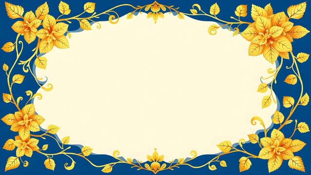 Elegant Gold Floral Border Background for Invitations
Certificates