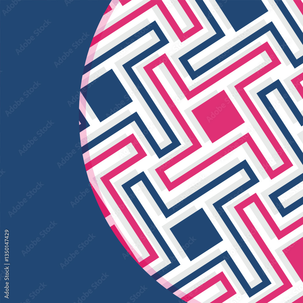 Poster seamless abstract geometric pattern. vector illustration. reflectarray antenna background. template 