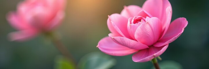 Obraz premium Delicate flower with petals of soft pink color, colorful, petal
