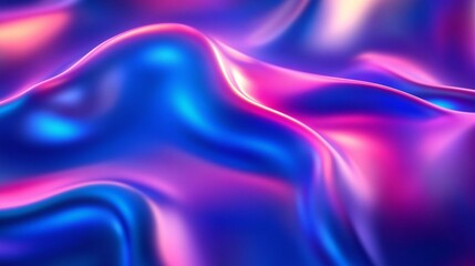 Obraz premium Abstract Vibrant Pink and Blue Liquid Swirl Iridescent Fluid Background Texture