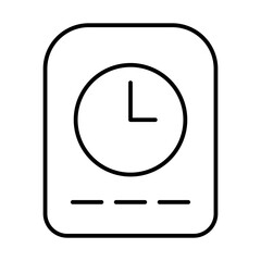 clock line icon