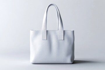 Simple, blank, white tote bag.  A clean, modern design