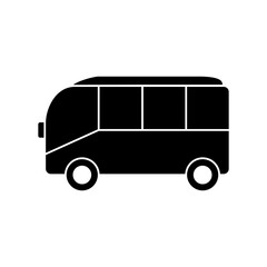 bus icon, simple flat style, illustration, logo sign symbol pictogram template, for ui or ux isolated on white for mobile app, editable