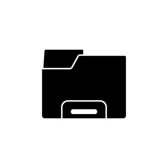 document folder icon, simple flat style, illustration, logo sign symbol pictogram template, for ui or ux isolated on white for mobile app, editable