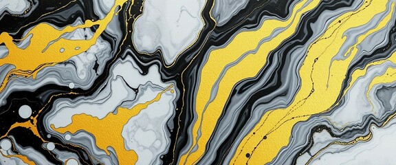 Gold abstract black marble background art paint pattern ink texture watercolor white fluid wall Abst
