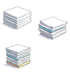 Stacks of paper and documents representing office work and organization