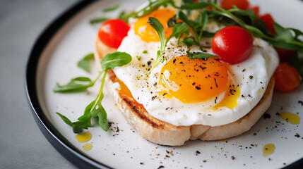 poached eggs, food photography