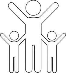 Reaching Success Vector Simple Line Art for Achievement and Growth Concepts