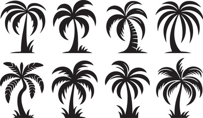 set of palm trees