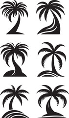 set of palm trees