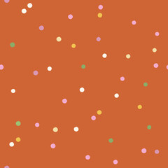Abstract Seamless Polka Dot Confetti Pattern Vector
