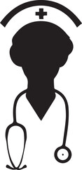 silhouette of a doctor man