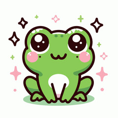 Fototapeta premium cute cartoon frog vector illustration