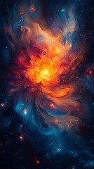 Stunning cosmic nebula explosion high resolution hd image