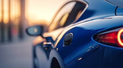 Stunning Blue Electric Car Tail Lights