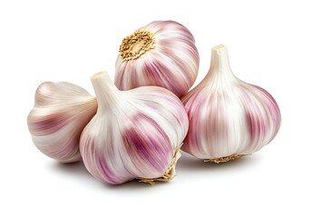 Obraz premium Garlic isolated on a white background