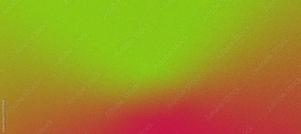 Poster vibrant red green grainy gradient background with artistic noise effect for creative use