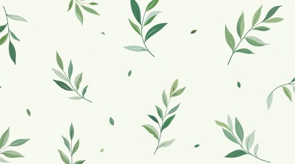 A simple and elegant leaf pattern with soft green stems on a neutral background. Minimalist, modern, and nature-inspired, perfect for home decor and branding.